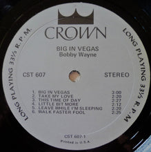 Load image into Gallery viewer, Bobby Wayne (4) : Big In Vegas (LP)