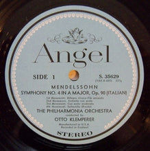 Load image into Gallery viewer, Mendelssohn* - Schumann* - Otto Klemperer, Philharmonia Orchestra : Symphony N°4 In A Major, &quot;Italian&quot; / Symphony N°4 In D Minor (LP)