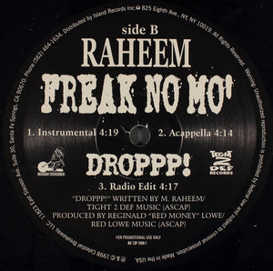 Raheem* : Freak No Mo' (12", Promo)