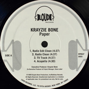 Krayzie Bone : Paper  (12", Single, Promo)
