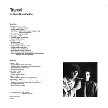 Load image into Gallery viewer, Ira Stein And Russel Walder* : Transit (LP, Album)