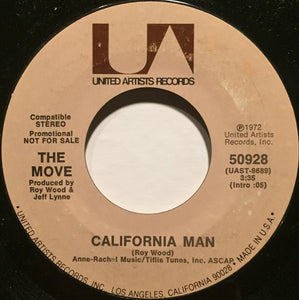 The Move : California Man (7", Mono, Promo, Styrene, All)