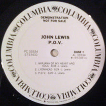 Load image into Gallery viewer, John Lewis (2) : P.O.V. (LP, Album, Promo)