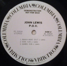 Load image into Gallery viewer, John Lewis (2) : P.O.V. (LP, Album, Promo)