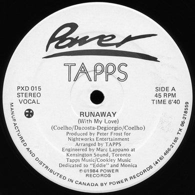 Tapps : Runaway (With My Love) (12
