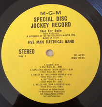 Load image into Gallery viewer, Five Man Electrical Band : Good-byes And Butterflies (LP, Promo)