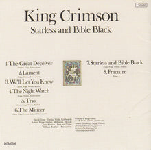 Load image into Gallery viewer, King Crimson : Starless And Bible Black (HDCD, Album, RE, RM)