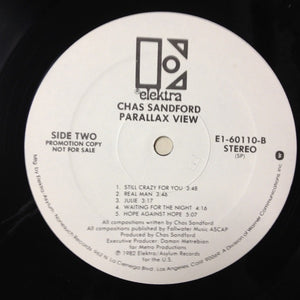 Chas Sandford : Parallax View (LP, Album, Promo, SP )