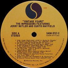 Load image into Gallery viewer, The Impressions Featuring Jerry Butler And Curtis Mayfield : The Vintage Years (2xLP, Comp, San)