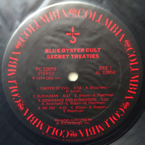 Blue Öyster Cult : Secret Treaties (LP, Album, RE, Pit)