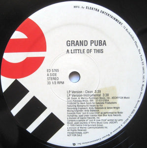 Grand Puba : A Little Of This (12", Single, Promo)