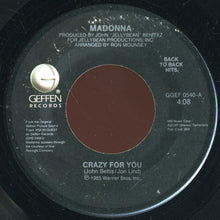 Load image into Gallery viewer, Madonna : Crazy For You / Gambler (7&quot;)