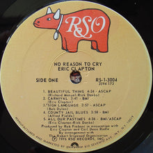 Load image into Gallery viewer, Eric Clapton : No Reason To Cry (LP, Album, PRC)