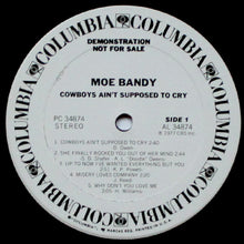 Load image into Gallery viewer, Moe Bandy : Cowboys Ain't Supposed To Cry (LP, Promo)