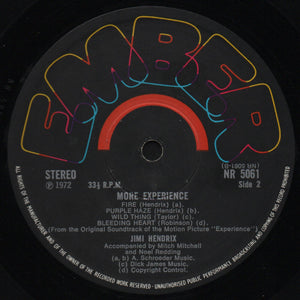Jimi Hendrix : More  "Experience" Jimi Hendrix (Titles From The Original Sound Track Of The Feature Length Motion Picture) (Volume Two) (LP, Album)