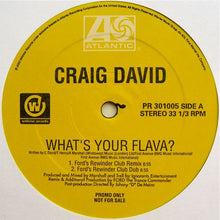 Load image into Gallery viewer, Craig David : What&#39;s Your Flava? (12&quot;, Promo)