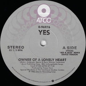 Yes : Owner Of A Lonely Heart (12", SP)