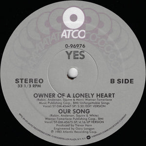Yes : Owner Of A Lonely Heart (12", SP)