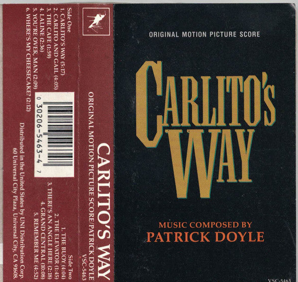 Patrick Doyle : Carlito's Way (Original Motion Picture Score) (Cass, Album, Dol)