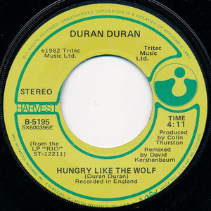 Duran Duran : Hungry Like The Wolf (7", Single, Com)