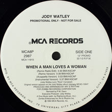Load image into Gallery viewer, Jody Watley : When A Man Loves A Woman (12", Promo)