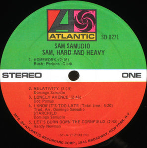 Sam Samudio : Sam, Hard And Heavy (LP, Album, PR )