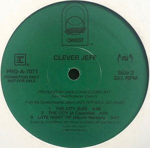 Clever Jeff : The City (12", Promo)