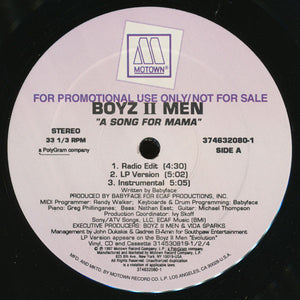 Boyz II Men : A Song For Mama (12", Promo)