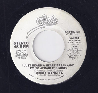 Tammy Wynette : I Just Heard A Heart Break (And I'm So Afraid It's Mine) (7