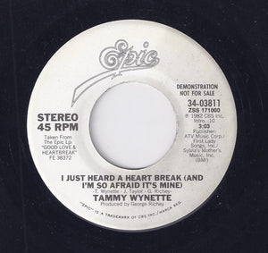 Tammy Wynette : I Just Heard A Heart Break (And I'm So Afraid It's Mine) (7", Promo)