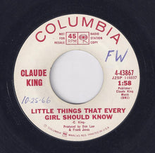 Load image into Gallery viewer, Claude King (2) : The Right Place (At The Right Time) (7", Promo)