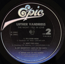 Load image into Gallery viewer, Luther Vandross : The Night I Fell In Love (LP, Album, Pit)