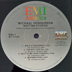 Michael Henderson : Bedtime Stories (LP, Album, Spe)