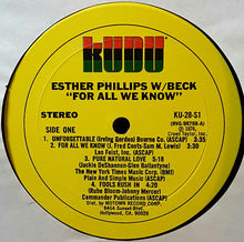 Load image into Gallery viewer, Esther Phillips With Beck* : For All We Know (LP, Album)