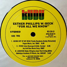 Load image into Gallery viewer, Esther Phillips With Beck* : For All We Know (LP, Album)