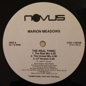 Marion Meadows : The Real Thing (12", Promo)