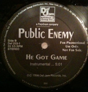 Public Enemy : He Got Game (12", Promo)