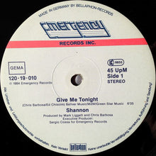 Load image into Gallery viewer, Shannon : Give Me Tonight (12", Maxi)