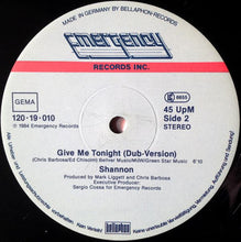 Load image into Gallery viewer, Shannon : Give Me Tonight (12", Maxi)