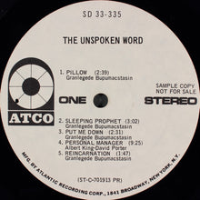 Load image into Gallery viewer, The Unspoken Word : The Unspoken Word (LP, Album, Promo)