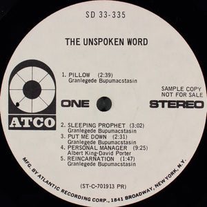 The Unspoken Word : The Unspoken Word (LP, Album, Promo)