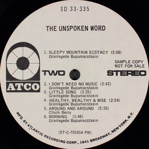 The Unspoken Word : The Unspoken Word (LP, Album, Promo)