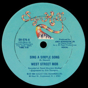 West Street Mob : Sing A Simple Song / Another Muther For Ya (12", Single)