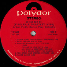 Load image into Gallery viewer, Arthur Fiedler - Boston Pops Orchestra : Encore (Fiedler's Greatest Hits) (LP, Album, Club, Ste)