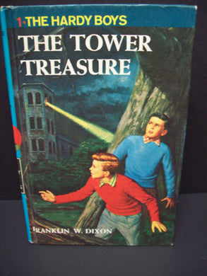 The Hardy Boys - The Tower Treasure - Vintage Hardback Book - Oval Endpapers