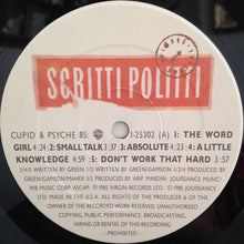 Load image into Gallery viewer, Scritti Politti : Cupid &amp; Psyche 85 (LP, Album, Spe)