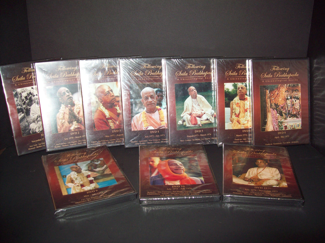 FOLLOWING SRILA PRABHUPADA - A Chronological Series - DVD -10 out of 11 Volumes