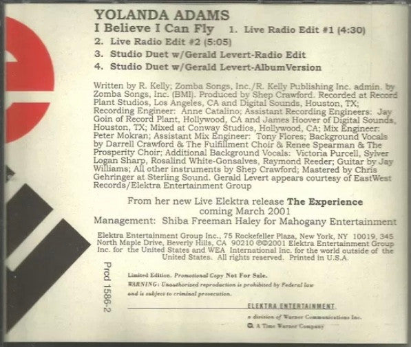 Buy Yolanda Adams : I Believe I Can Fly (CD, Single, Ltd, Promo