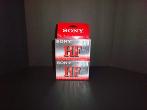 Sony HF 90 minutes Audio Cassette Normal Bias 2 pack Factory Sealed!!