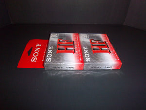 Sony HF 90 minutes Audio Cassette Normal Bias 2 pack Factory Sealed!!